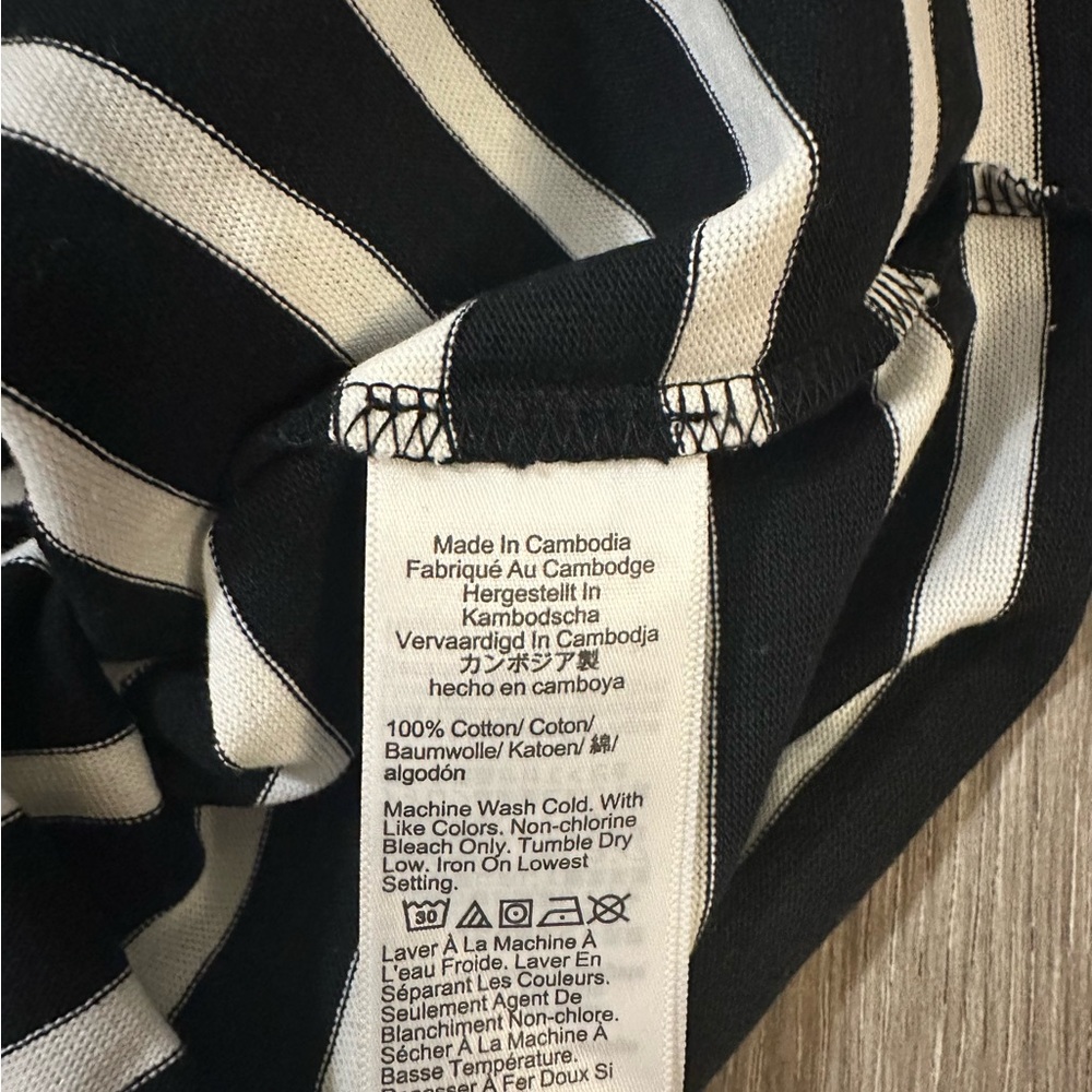 NWT J. Crew Cropped Boatneck in Mariner Cloth Black and White Stripe Medium - Picture 8 of 9